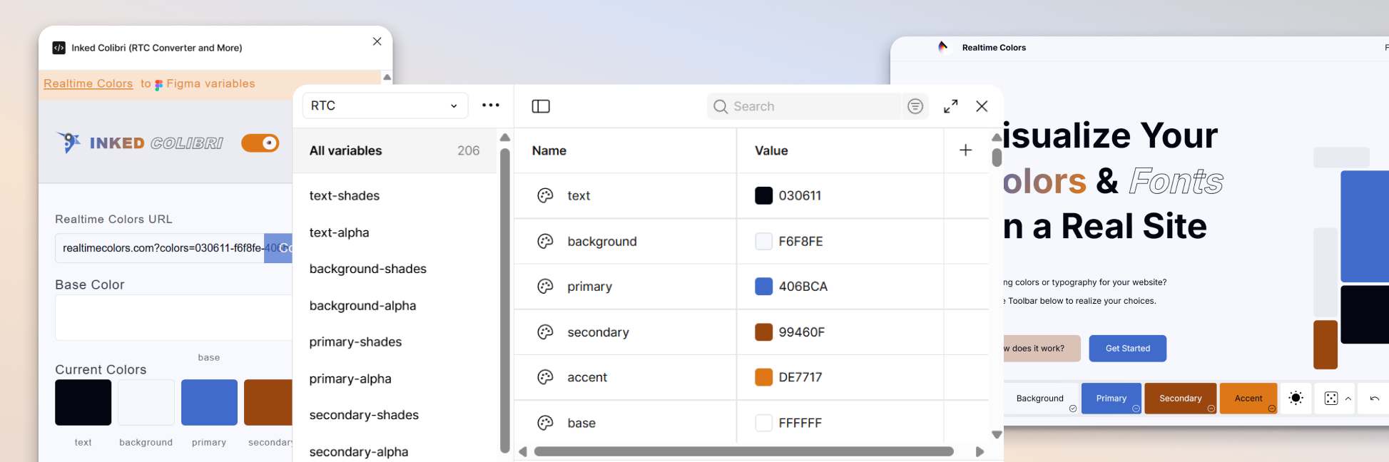 Generate Variables with Shades and Alpha Values