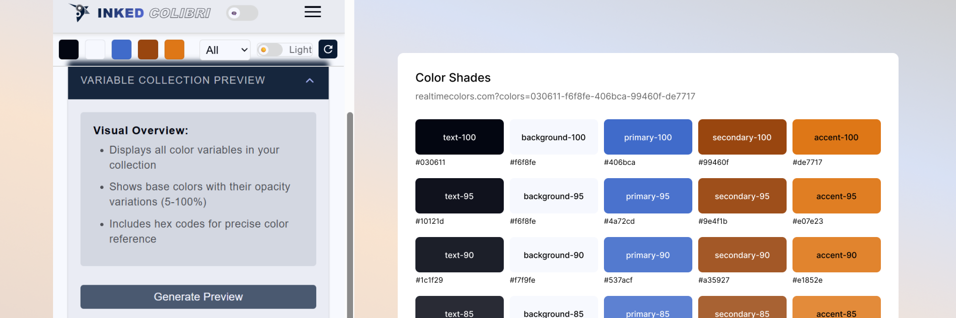 Save and Rollback Color Schemes